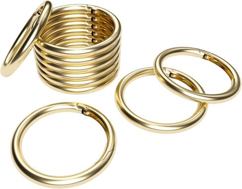 10 Pcs Metal Spring Round Carabiner Inner Diameter 1 Inch O Rings Clip Spring Ring for Keychains, Purse, Bag, Handbag in Saudi Arabia