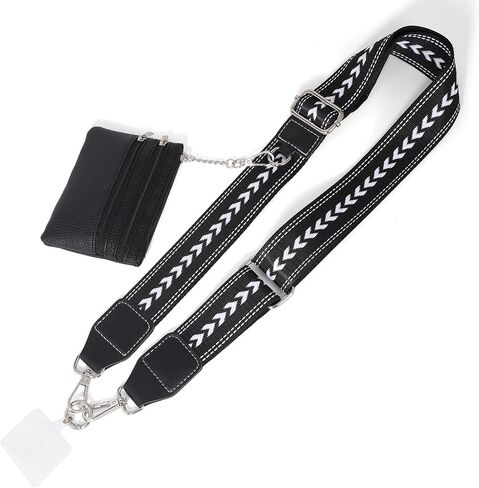 Phone Strap with Wallet - Strap for Phone, Clip and Go Strap for Phone with Wallet Crossbody Phone Strap with Zippered Pouch, Save The Girls Phone Strap with Wallet (Purple) in Saudi Arabia
