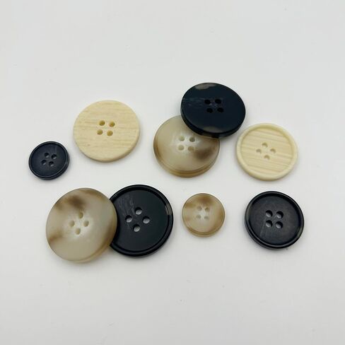 108 Pcs Mixed Color Sewing Buttons,3 Color 5 Size of Clothing Sewing Buttons, Eco-Friendly Craft Buttons, Suit Coats 4-Hole Button (Mix Color 3) in Saudi Arabia