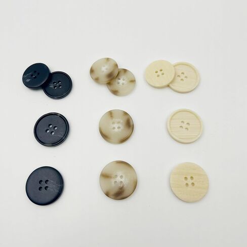 108 Pcs Mixed Color Sewing Buttons,3 Color 5 Size of Clothing Sewing Buttons, Eco-Friendly Craft Buttons, Suit Coats 4-Hole Button (Mix Color 3) in Saudi Arabia