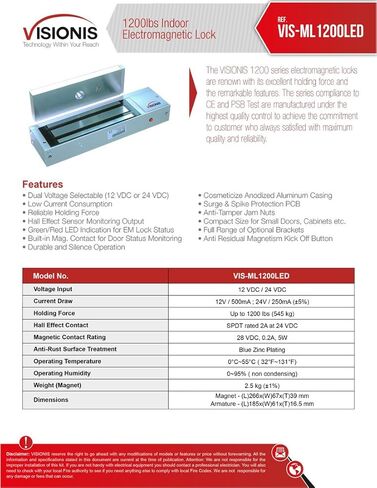 Visionis FPC-8049 4 Doors Access Control Inswinging Door 600lbs Mag Lock Time Attendance TCP/IP Wiegand Controller Box + Power Supply, Indoor Only Keypad/Reader, Software 10,000 Users Kit in Saudi Arabia