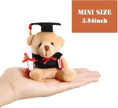 Sumind 6 Pieces Graduation Bears Class of 2025 Graduation Plush Bears Bulk Stuffed Animal with Cap for Kindergarten Primary School College High School Party Favors(Black) in Saudi Arabia