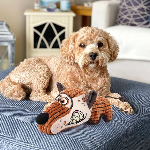 GAOMON Dog Squeaky Toys, Durable Plush Chew Toys, Interactive Tug of War Toy for Small and Medium Dogs in Kuwait
