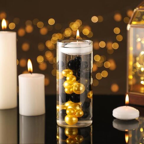10000 Pcs Water Beads 200 Pcs Floating Pearls and 6 Pcs Floating Candles NO Hole Pearl Water Gel Beads for Vases Floating Candles for Centerpieces Home Weddings Table Party Decor(White, Red) in Kuwait