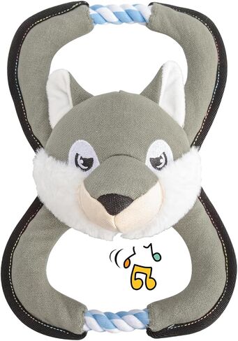 GAOMON Dog Squeaky Toys, Durable Plush Chew Toys, Interactive Tug of War Toy for Small and Medium Dogs in Kuwait