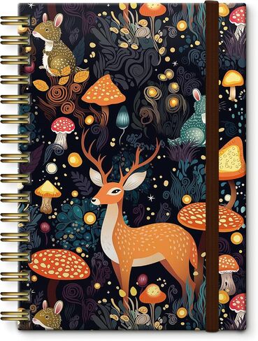 Cute Spiral Notebook, Journal for Women, Hardcover Spiral Journal, 5.5 x 8.3 Inches, 120 Pages,100gsm Paper, for Gifts Nurse Teacher Women Office Supplies(Cute Red Skull) in Saudi Arabia
