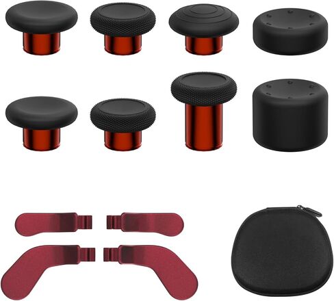 13 in 1 Metal Thumbstick Kit for Xbox One Elite Series 2, Xbox Elite Controller Replacement Parts, Gaming Accessory with 6 Metal Swap Joysticks, 2 D-pads, 4 Paddles with Storage Bag in Kuwait