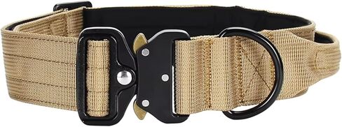 Heavy Duty Tactical Dog Collar – Adjustable Nylon w/Metal Buckle, Durable & Comfortable for Medium to Large Dogs (German Shepherd, Labrador, Rottweiler), Red Rose, Medium, for Training & Outdoor Use. in Saudi Arabia