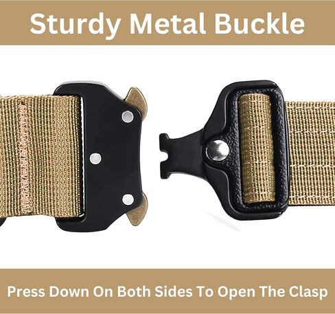 Heavy Duty Tactical Dog Collar – Adjustable Nylon w/Metal Buckle, Durable & Comfortable for Medium to Large Dogs (German Shepherd, Labrador, Rottweiler), Red Rose, Medium, for Training & Outdoor Use. in Saudi Arabia