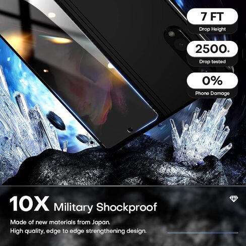 TOCOL [6 Items Designed for Samsung Galaxy Z Fold 3 5G- 2 Pack Front Tempered Glass Screen Protector + 2 Pack Inside TPU Screen Protector + 2 Pack Tempered Glass Camera Lens Protector, Bubble Free in Saudi Arabia