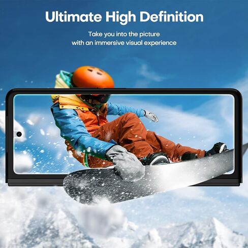 TOCOL [6 Items Designed for Samsung Galaxy Z Fold 3 5G- 2 Pack Front Tempered Glass Screen Protector + 2 Pack Inside TPU Screen Protector + 2 Pack Tempered Glass Camera Lens Protector, Bubble Free in Saudi Arabia