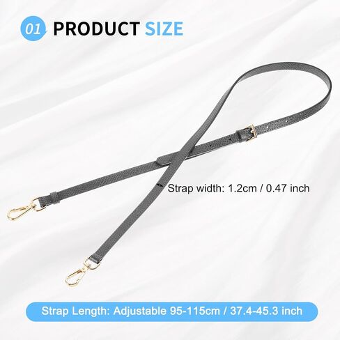 Bag Shoulder Strap, (37.4"-45.3" Adjustable Replacement Strap) Genuine Leather with Metal Silver Buckle for Women (Dark Blue) in Saudi Arabia