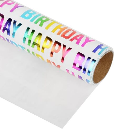الورق الأطول للهدايا ، ورق التغليف ، ورقة التغليف ، 4 رولز 17 بوصة × 120 بوصة للحفلة ، والعطلة ، ودش الطفل الوردي in Kuwait