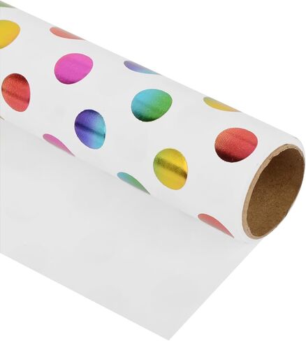 الورق الأطول للهدايا ، ورق التغليف ، ورقة التغليف ، 4 رولز 17 بوصة × 120 بوصة للحفلة ، والعطلة ، ودش الطفل الوردي in Kuwait