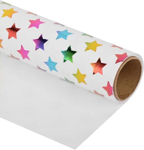 الورق الأطول للهدايا ، ورق التغليف ، ورقة التغليف ، 4 رولز 17 بوصة × 120 بوصة للحفلة ، والعطلة ، ودش الطفل الوردي in Kuwait