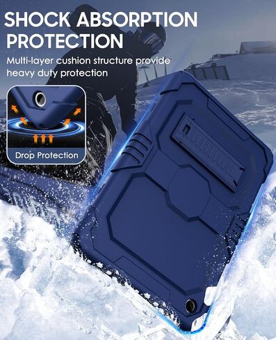 OKP Case for New Samsung Galaxy Tab A9+/ A9 Plus 11 Inch 2023 (SM-X210/X216/X218), Heavy Duty Shockproof Rugged 11" Galaxy A9+ Tablet Protective Cover with Kickstand for Kids Boys Girls, Black in Kuwait