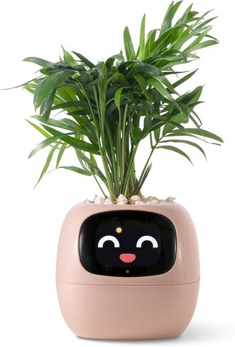 Smart pet Planter Robot Guidance on Plant Care with Emojis, Adorable Plant Companion with Rich Gesture Interaction, Neat Desk Setup Gift (Purple) in Saudi Arabia