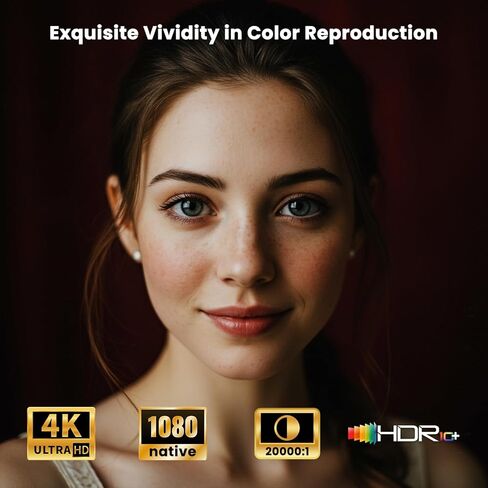 جهاز عرض HOMPOW، جهاز عرض بلوتوث أصلي 1080 بكسل عالي الدقة مع مكبر صوت، جهاز عرض صغير محمول للأفلام بقوة 9500 لومن متوافق مع الكمبيوتر المحمول والهاتف الذكي وعصا التلفزيون وXbox وPS5 in Kuwait