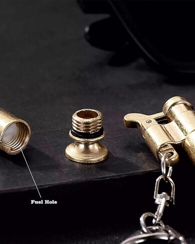 Bullet Lighter Series Reusable Metal Mini Trench Lighters with Keychain for Collection， Decorative， Gift， Outdoor， Camping (Gold(A)) in Saudi Arabia