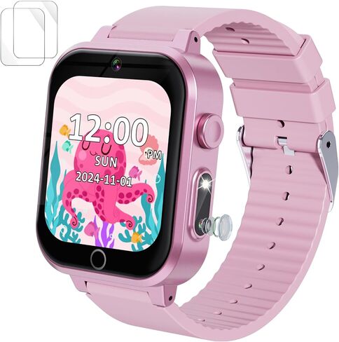 Smart Watch for Kids Toys for Ages 5-7, Dual Camera Kids Watch for Girls Toys Age 6-8, Christmas Birthday Gifts for 7 8 9 Year Old Girls, Learn Card Video Players Toys for 8-10 Years Old in Kuwait