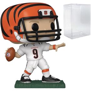 POP Football: Bengals - Joe Burrow (Away Uniform) Funko Vinyl Figure (Bundled with Compatible Box Protector Case), Multicolor, 3.75 inches