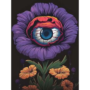 VAIIEYO 5D DIY Diamond Art Kits for Adults Eyes, Diamond Painting Flower Landscape, Paint by Numbers Full Drill Round Rhinestone Craft Canvas for Home Wall Decor Gift 12x16 inch-18