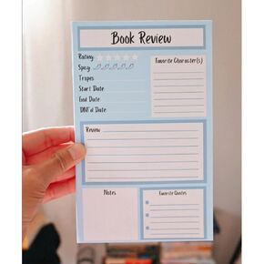 Book Review 40 Pages Review Review Notes Notes Reading Notty Reading Journals لمحبي الكتب والقراء ، هدية عشاق الكتب ، سجل القراءة للقراء لمراجعة وقراءة تعقب (Blue)