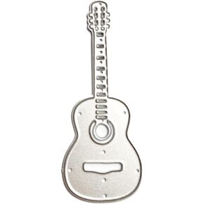 Guitar Shape Cutting Dies Scrapbooking Die Cut Templates Carbon Steel Cutting Dies for Scrapbooking Card Making Craft Carbon Steel