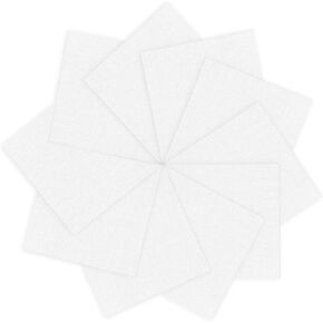 10 PCS النسيج التطريز الأبيض ، مربعات قماش طبيعية للقطن الطبيعي للحرف ، 9.8 × 9.8 بوصة
