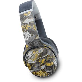 Mayyskins Glossy Glitter Skin متوافق مع Skullcandy Crusher Evo Wireless - أصفر الهيب هوب | واقي ، دائم عالية اللمعان اللمعان النهائي | سهل التقديم | صنع في الولايات المتحدة
