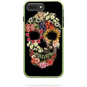 MightySkins Skin Compatible with LifeProof Slam iPhone 8+ - Floral Skull | Protective, Durable, and Unique Vinyl Decal wrap Cover | Easy to Apply, Remove, and Change Styles | Made in The USA