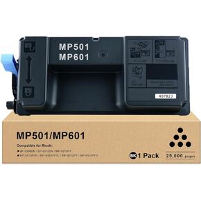 MP501 MP601 Toner Cartridge Compatible for Ricoh 407823 MP 601 MP 501 for SP5300DN SP5310DN MP501SPF MP501SPFG MP501SPFTL MP601SPF MP601SPFG (25,000 Pages, Black)
