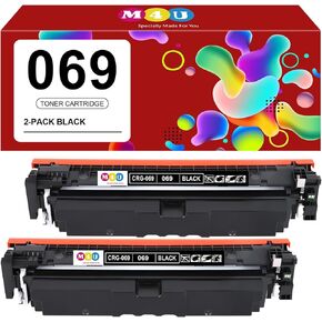 069 خرطوشة الحبر الأسود 2 حزمة متوافقة مع خراطيش الحبر Canon 069 ، تعمل مع Canon ImageClass MF753CDW MF751CDW LBP674CDW LBP673CDW LBP674CX MF752CDW MF756CX (2 Pack ، Black)