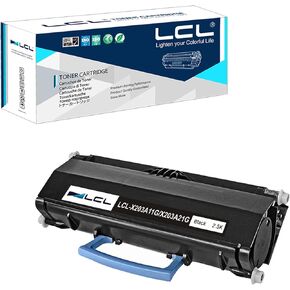 LCL Remanufactured Toner Cartridge Replacement for Lexmark X203A11G X203A21G X203 X203N X204 X204N (1-Pack Black)