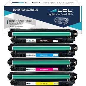 LCL Remanufactured Toner Cartridge Replacement for HP 651A CE340A CE341A CE342A CE343A M775 M775dn M775f M775z M775z+ (Black Cyan Magenta Yellow 4-Pack)