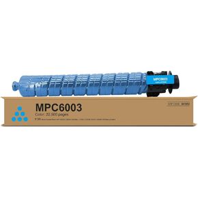 MP C6003 High Yield Cyan Toner Cartridge 1 Pack, 841852 Compatible with Ricoh Aficio/Lanier/Savin MP C4503 C4504 C4504ex C5503 C5504 C6003 C6004 C6004ex Printer( 22,500 Pages)