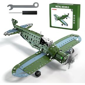 Model Airplane STEM Building Projects Toys - DIY Building STEM Projects Toys for Kids Boys Girls Ages 8-12-16, Assembly Science Kit Model Plane Birthday Gift Toys for Kids Boys 8 9 10 11 12 Years Old