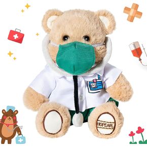 لعبة Hopearl Taekwondo Bear karate ذات الحشوة مع زي Taekwondo القابل للفصل و 6 أحزمة ألوان بديلة 1-10 ، هدايا لعبة أفخم للأطفال Taekwondo Loves Boys ، 10 '' '