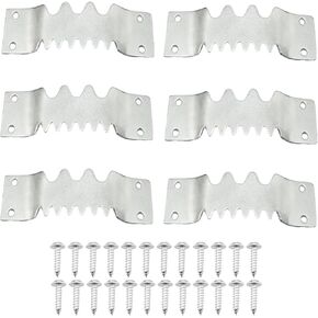 DZS ELEC 6PCS Large Sawtooth Hangers with 24 Screws Metal D Ring Invisible Hooks Painting Hanging Accessories Sawtooth Picture Hangers for Heavy Duty Clocks Large Picture Frames Chalkboards