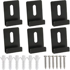 6pcs class mirror clamp metal metal groove mirror clamp 2x1 في المشبك الثابت الثقيل للمرآة مع مرآة المسمار مقطع إعلان لوحة ثابت