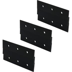 3pairs French Cleat Picture Hanger Aluminium Z يدعم شماعات التثبيت الجدار مجموعة أجهزة Hardware لتعليق مرايا صورة أطر الفن الأبيض (3.94 "، أسود)