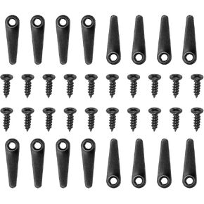 HARFINGTON 100Pcs Picture Frame Backing Hardware Clips with 100Pcs Screws Photo Frame Turn Button Fasteners Backing Clips for Craft Hanging Pictures Drawing, Black