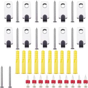 TAODAN 10PCS Hook Hardware Picture Hook Mirror Hook Heavy Duty J Shape Stainless Steel Picture Frame Hook for Hanging Mirror Photo Shower Basket Carrying Bag
