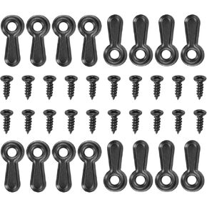 HARFINGTON 50Pcs Picture Frame Backing Hardware Clips with 50Pcs Screws Turn Button Fasteners Set Picture Turn Backing Clips for Craft Hanging Pictures Drawing, Black