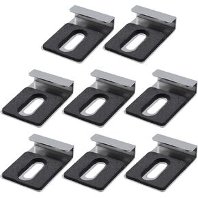 8Pcs Mirror Clips,Tile Display Wall Hanger,Stainless Steel Wall Mount Brackets Hook,Heavy Duty Retainer Clips for Mirrors,Picture Frame Ceramic Wall Display(36×25mm)-Silver
