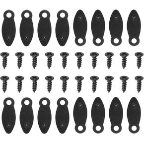 HARFINGTON 100Pcs Picture Frame Backing Hardware Clips with 100Pcs Screws Photo Frame Turn Button Fasteners Picture Turn Backing Clips for Craft Hanging Picture Drawing Craft, Black