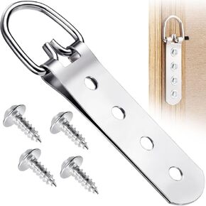 6 PCS D حلقة صور حلقة ، شماعات ربط الجدار المعدني ثقيلة مع مسامير ، شماعات حزام كبيرة 4 ثقوب للساعة ، الصور ، إطارات الصور ، المرايا