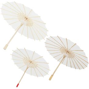 3pcs Paper Paper ، 20 سم 30 سم 40 سم مصنوعة يدويًا من الورق المصنوع يدويًا Parasol Vintage Diy Disprella ، المظلات المصنوعة