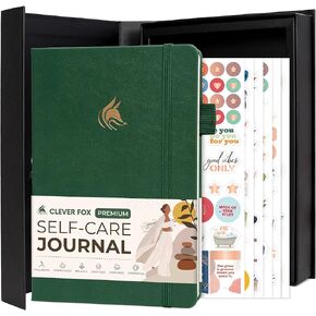 Clever Fox Self-Care Journal Premium – Daily Gratitude & Mental Health Notebook for Women – Reflection & Personal Development Journal (Rose Gold)