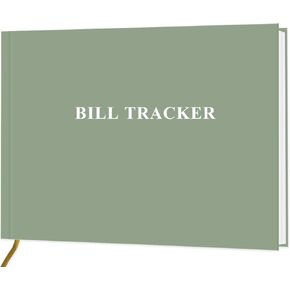 Bill Tracker Notebook - Monthly Bill Organizer & Planner for Personal Budgeting Financial, Payments Checklist Organizer, 7" x 10", Black